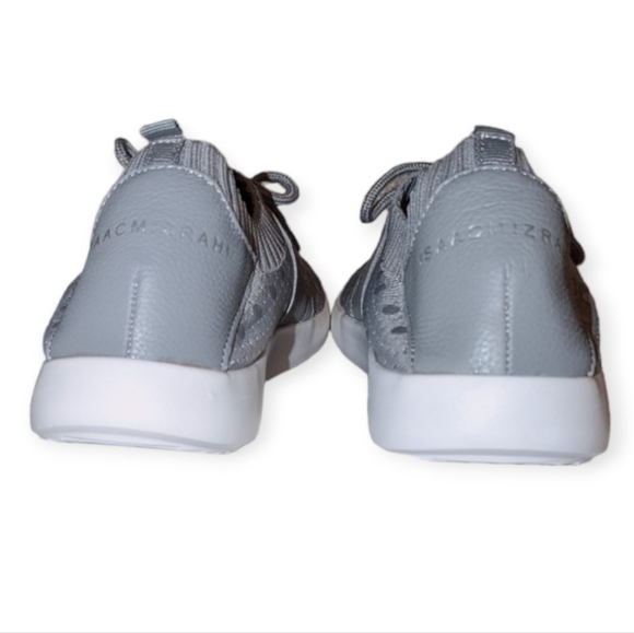 Isaac Mizrahi Live! Lace-Up Sneakers Polka-Dot Knit Gray & White Size 8M NEW - Picture 5 of 7